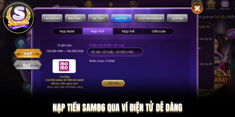 Sử dụng ví điện tử để có vốn cược nhanh